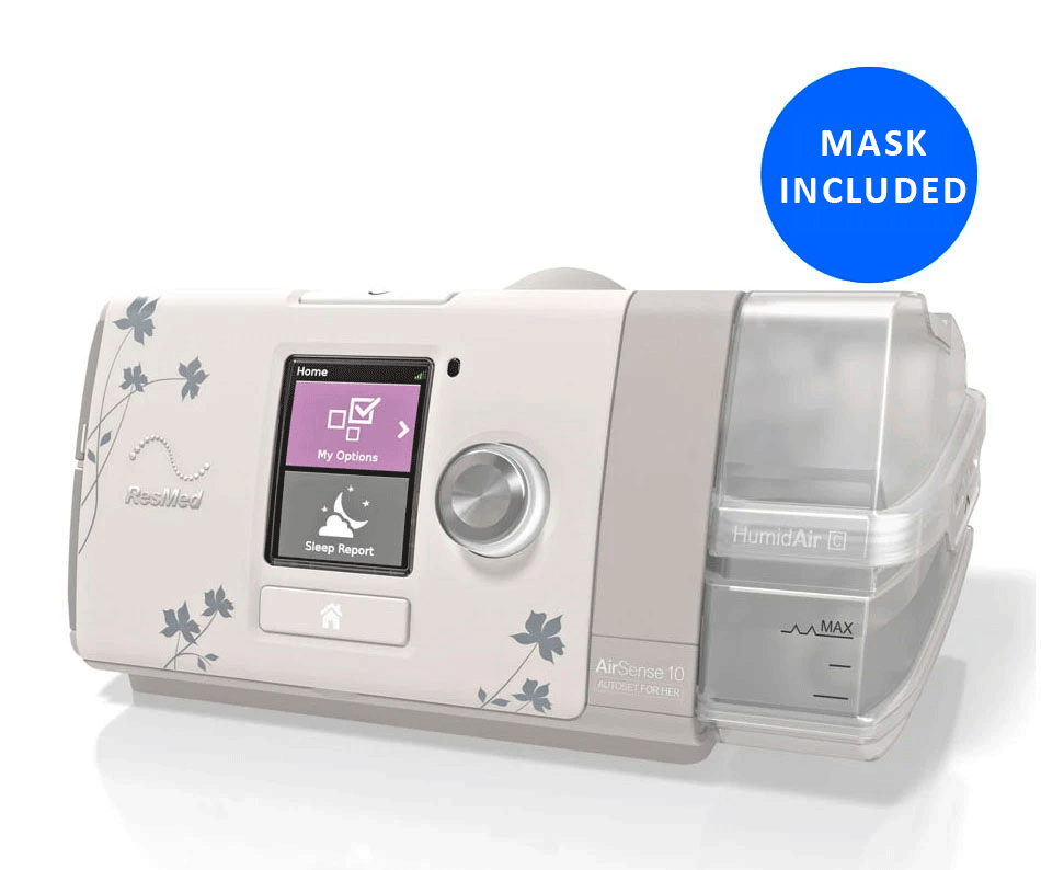 ResMed AirSense 10 AutoSet CPAP Machine For Her Device Package