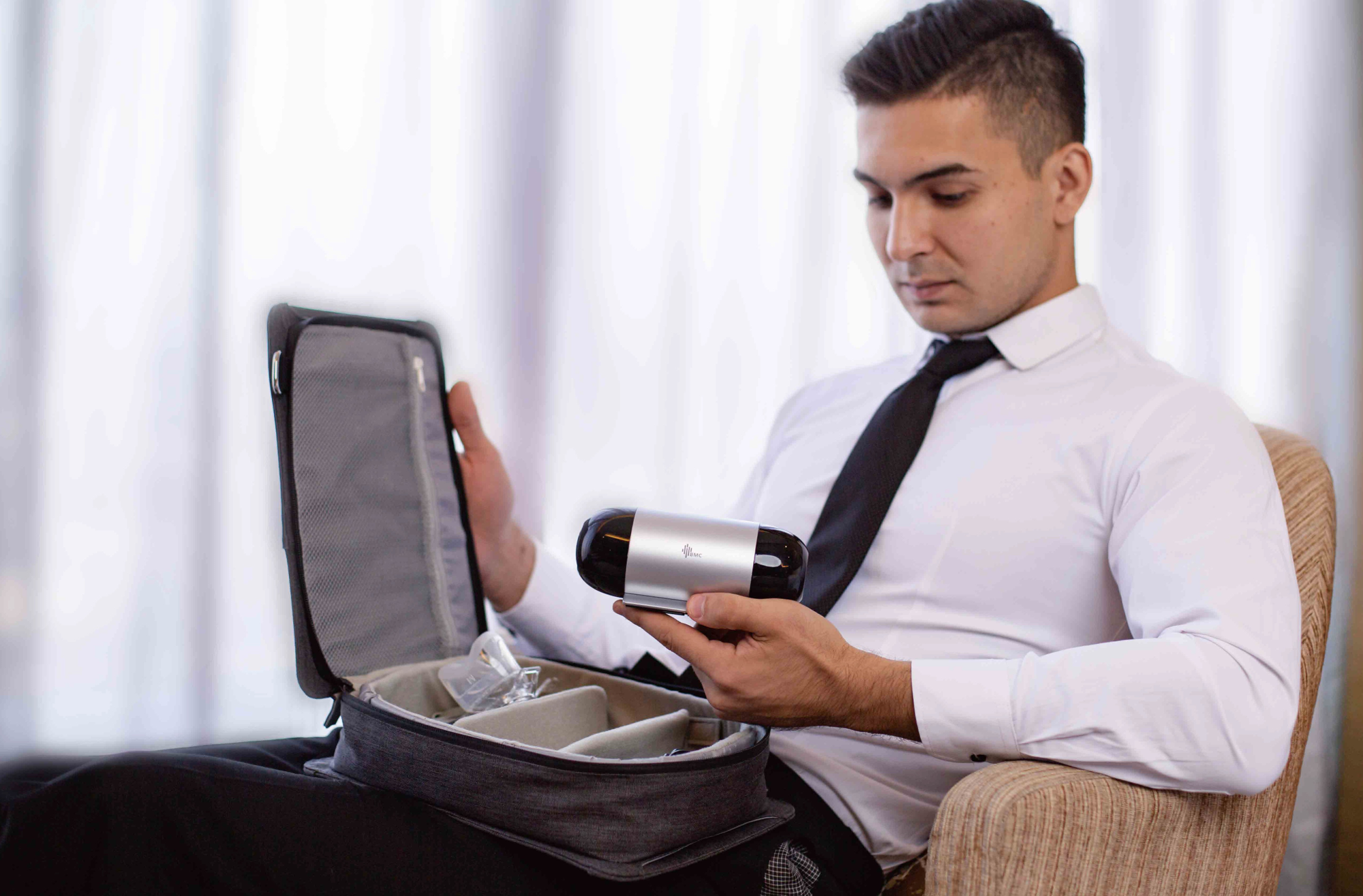 BMC M1 Mini Automatic Travel CPAP machine and BMC mask